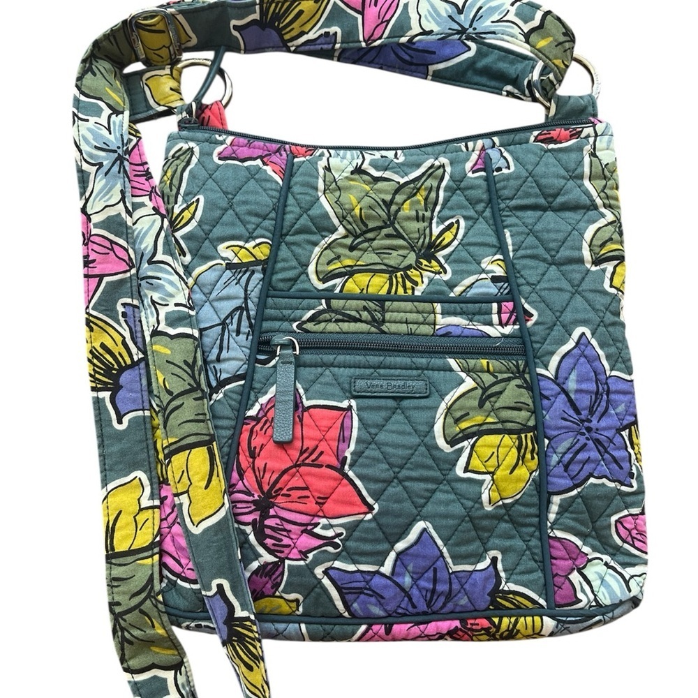 Vera Bradley Hipster Falling Flowers Quilted Crossbody Bag